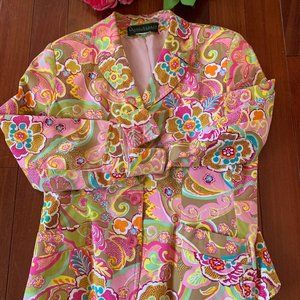 Herve Benard Floral Pink Blazer